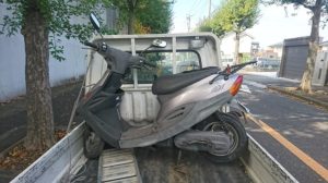 ジョルノ　原付　不動　引き取り 廃車処分バイクの無料引き取り事例！｜再利用不可の初代ジョルノ